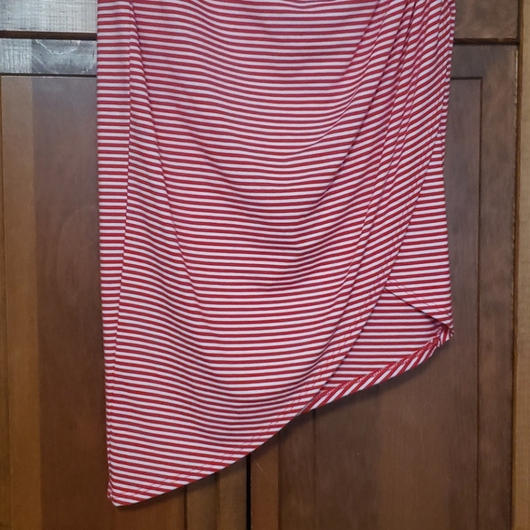 Red and White Striped Skirt - Picture 3 of 3